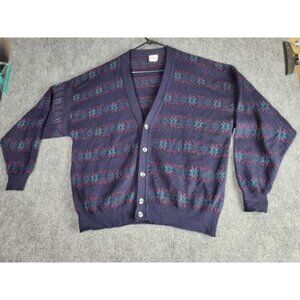 Vintage Maglificio Florence Sweater Italian Merino Vintage Wool Plaid Men XL‎